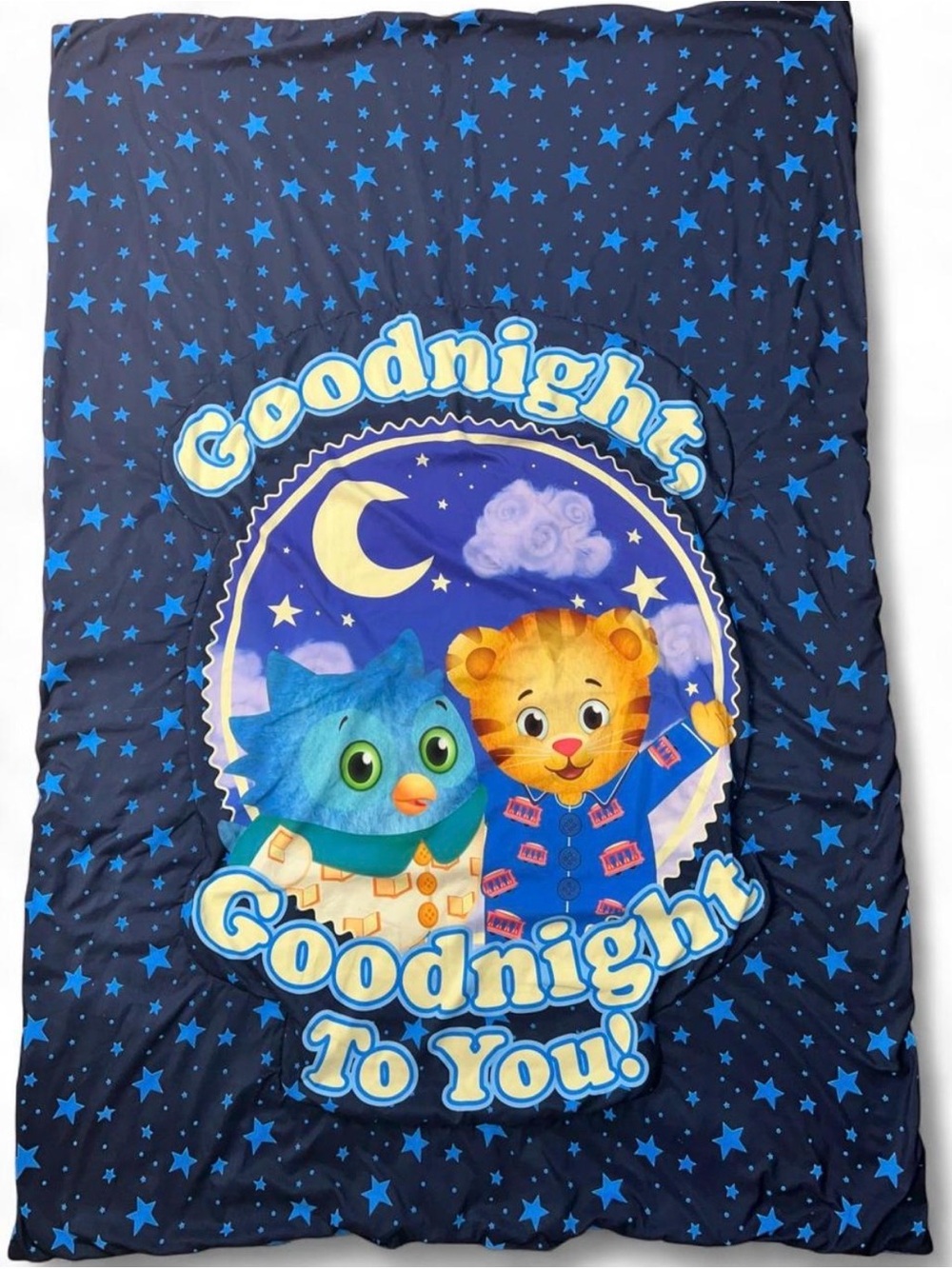 Daniel Tiger Kids Navy Blue 'Goodnight' Comforter Blanket - Jay Franco